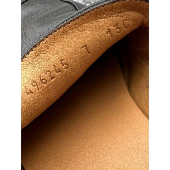 GUCCI L'AVEUGLE PAR AMOUR BLACK LEATHER WEB LOAFERS SHOES Men’s Size 7 - Picture 14 of 14